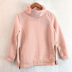 THE SWEATSHIRT PROJECT Women's Pink Ribbed Turtleneck Sweater Sweatshirt Size Sm